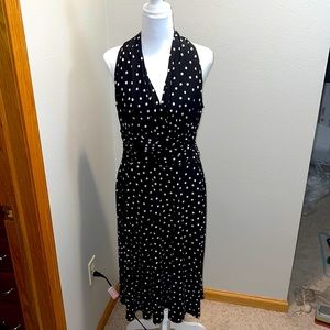 Evan Picone Black & White Polka Dot Dress